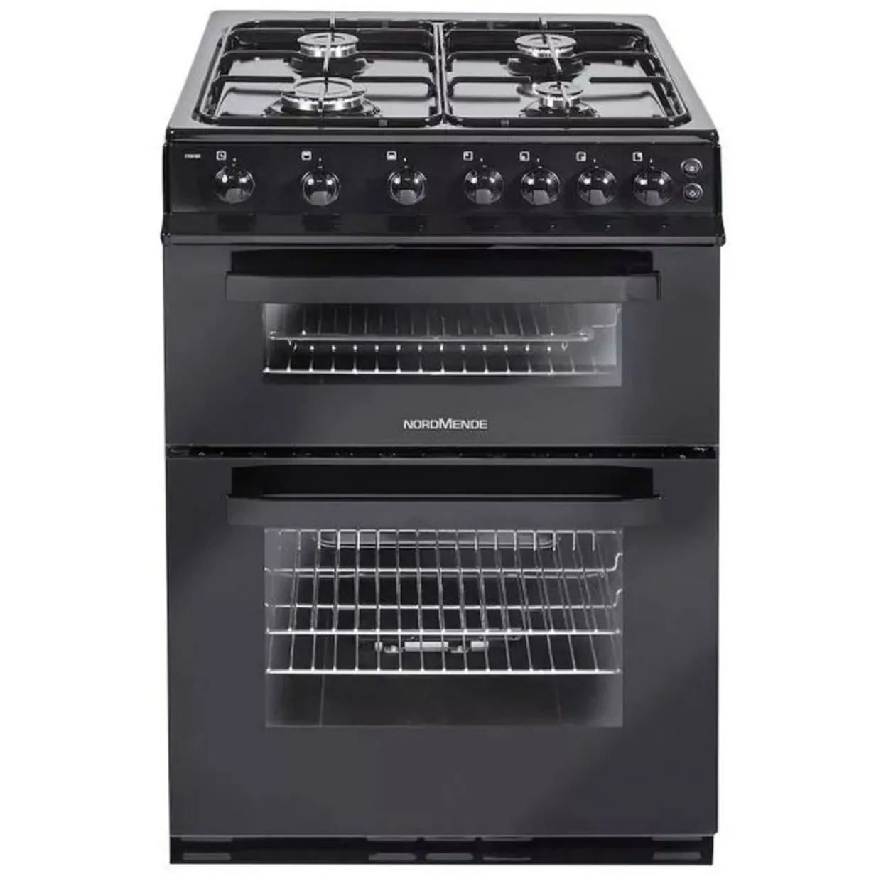 FS 60cm Twin Cavity Natural Gas Cooker Black