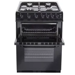 FS 60cm Twin Cavity Natural Gas Cooker Black