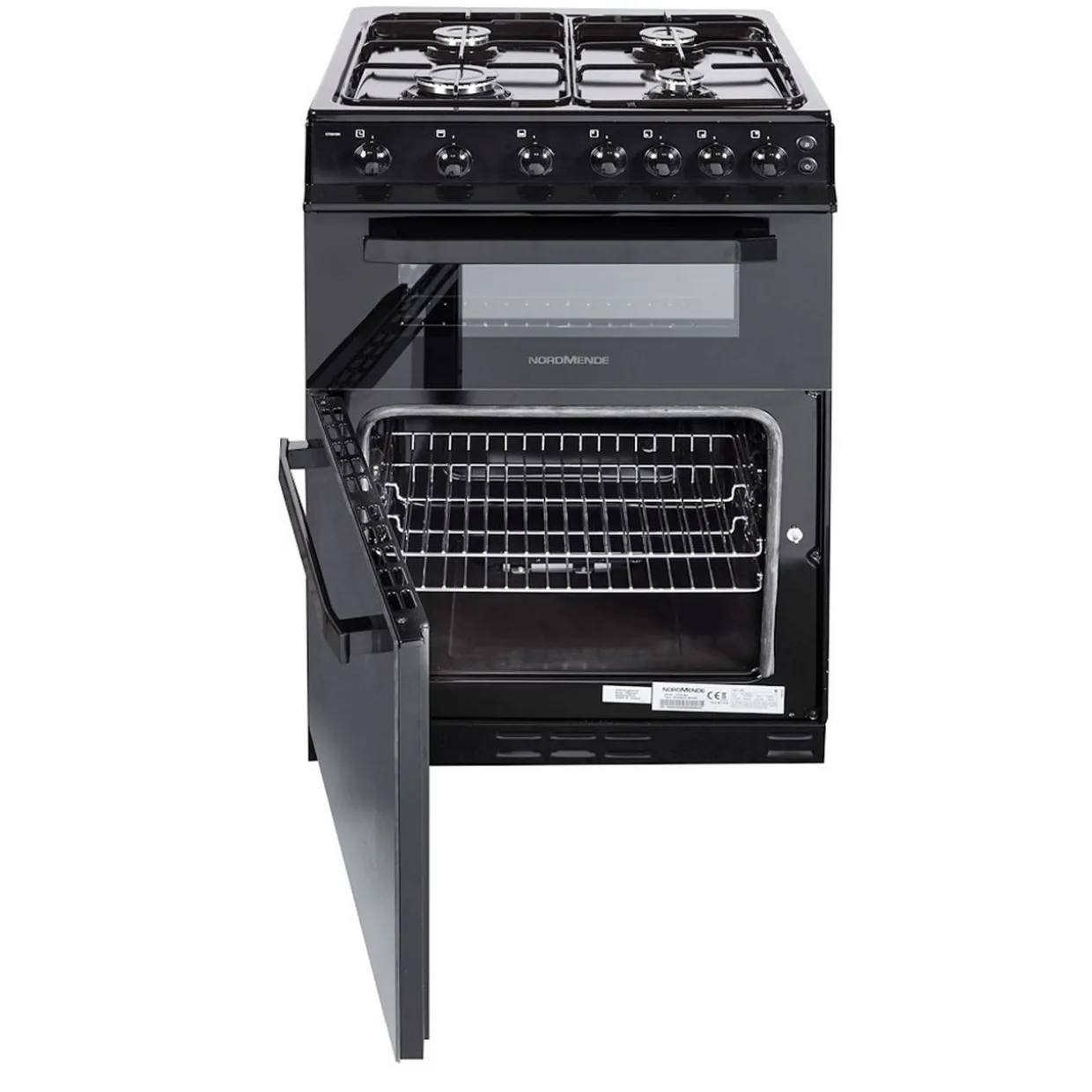 FS 60cm Twin Cavity Natural Gas Cooker Black