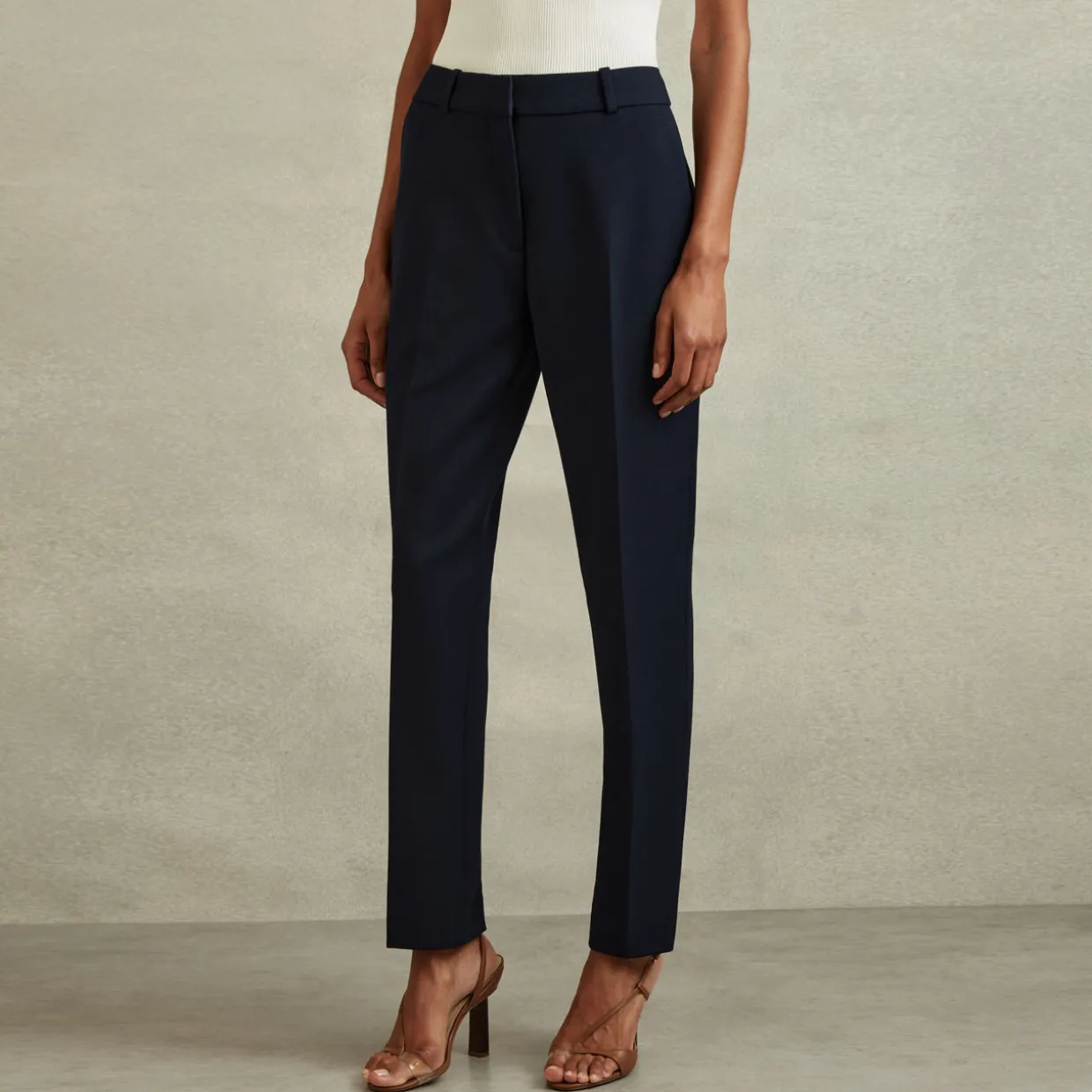 Gabi Mid-Rise Straight Leg Trousers