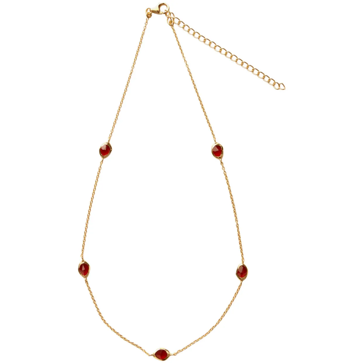 Garnet Stepping Stone Necklace