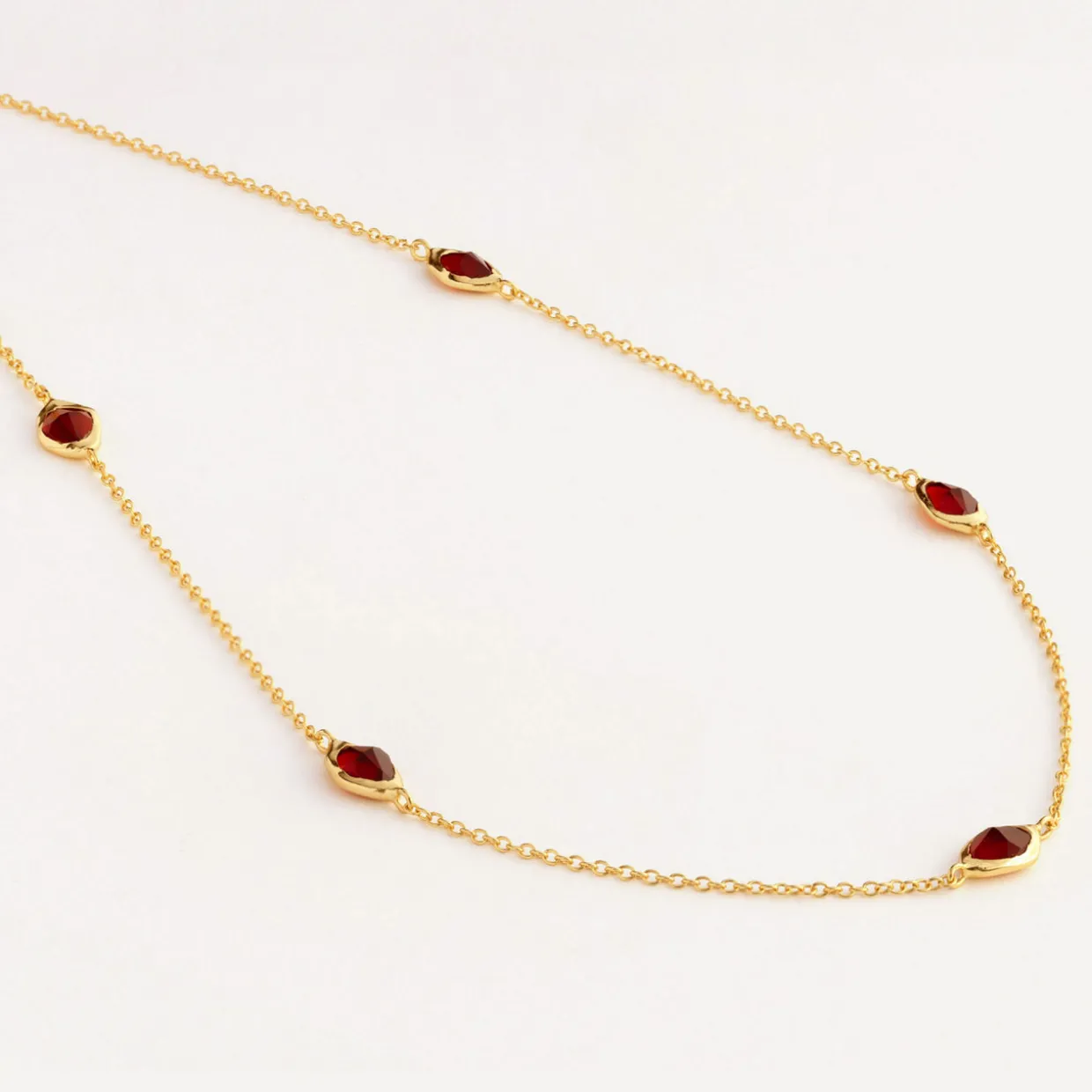 Garnet Stepping Stone Necklace