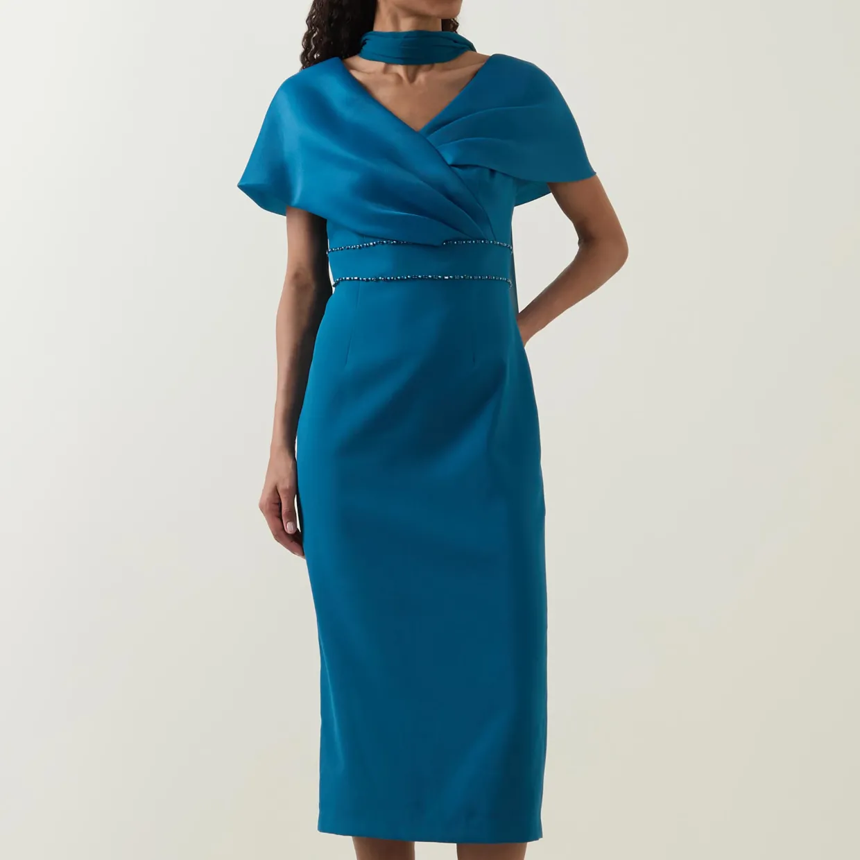 Gathered Embellished Dress