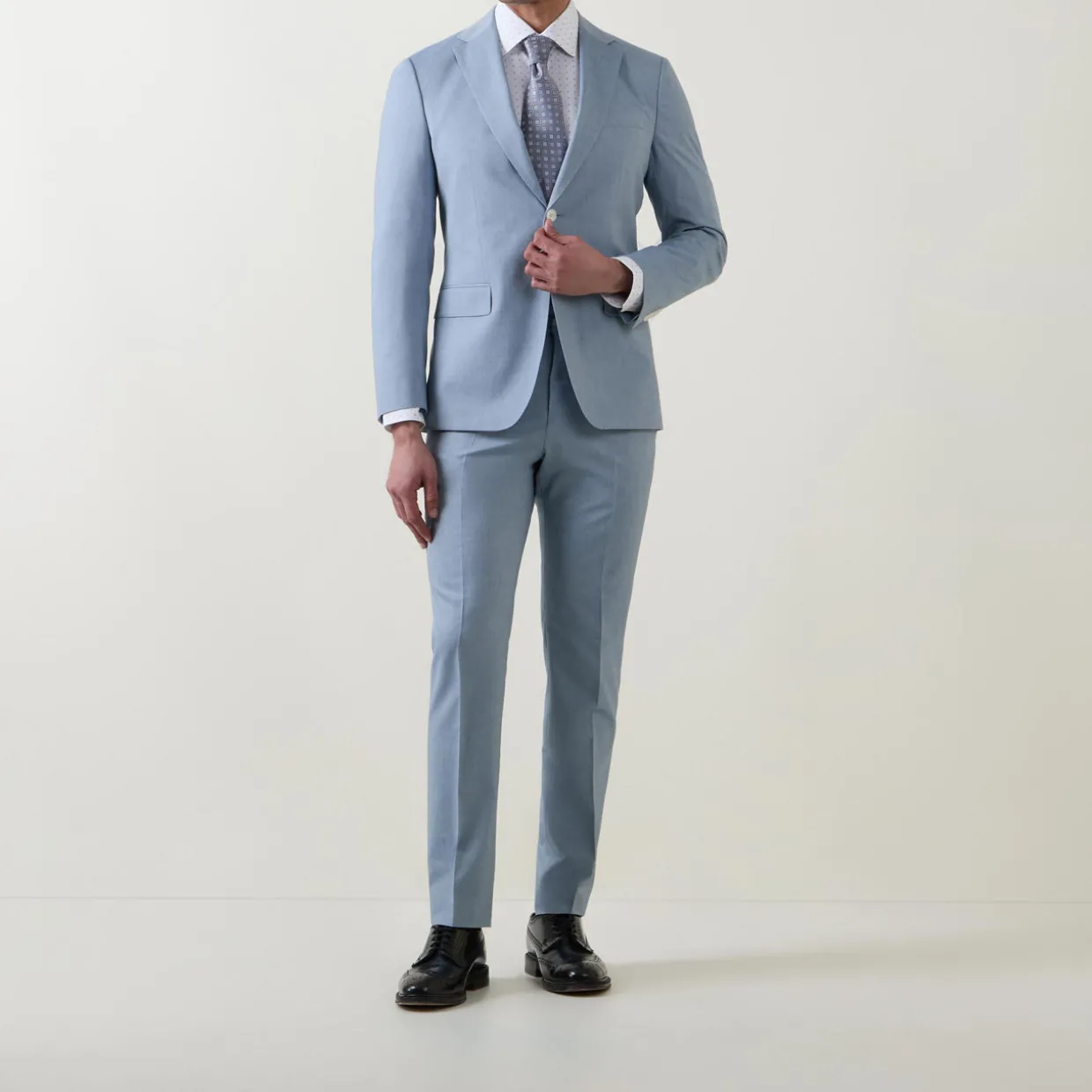 Genius Micro Pattern Suit Trousers