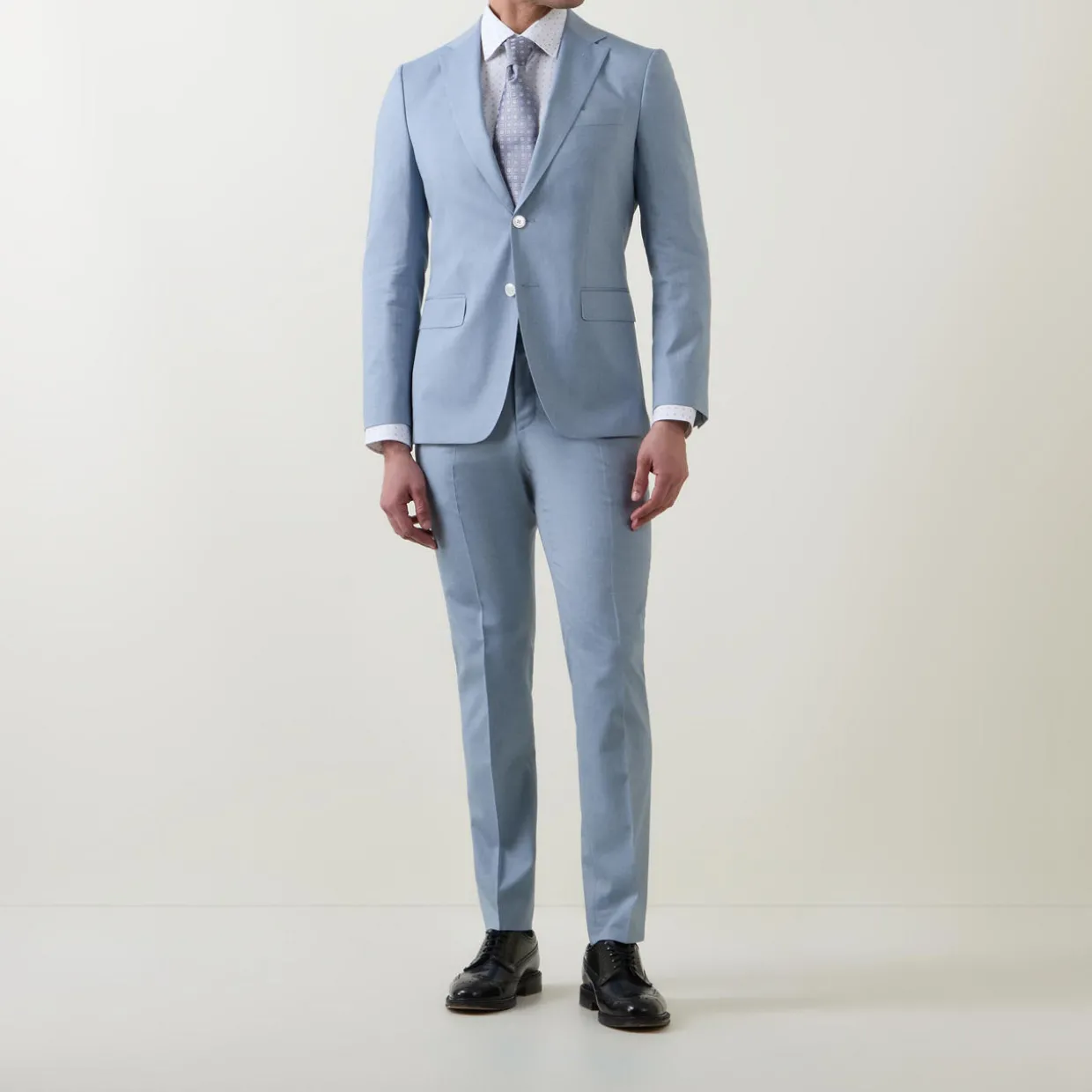 Genius Micro Pattern Suit Trousers