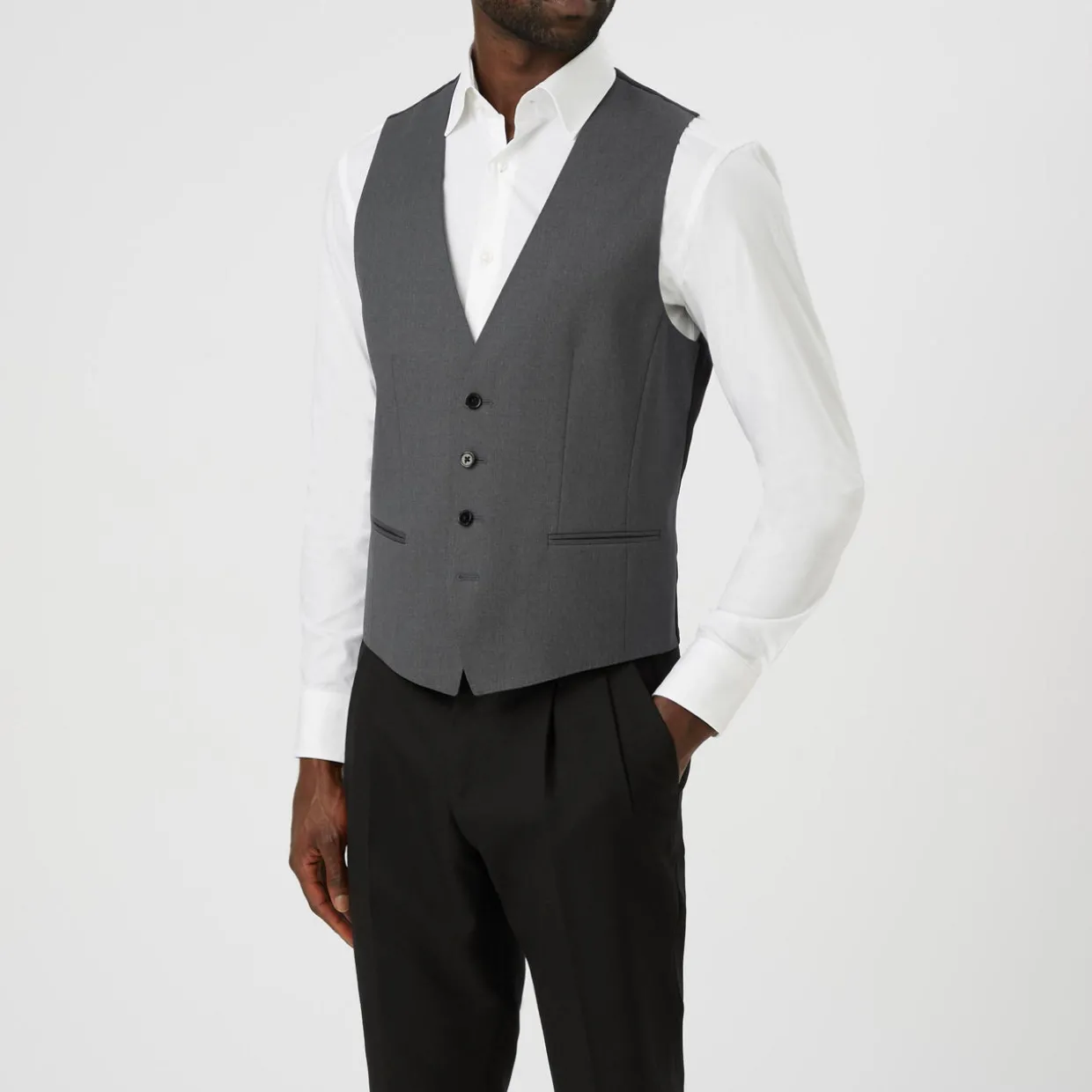 Genius Slim Fit Wool Waistcoat