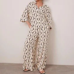 Geometric Print Resort Shirt