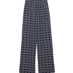 Geometric Printed Wide Leg Trousers
