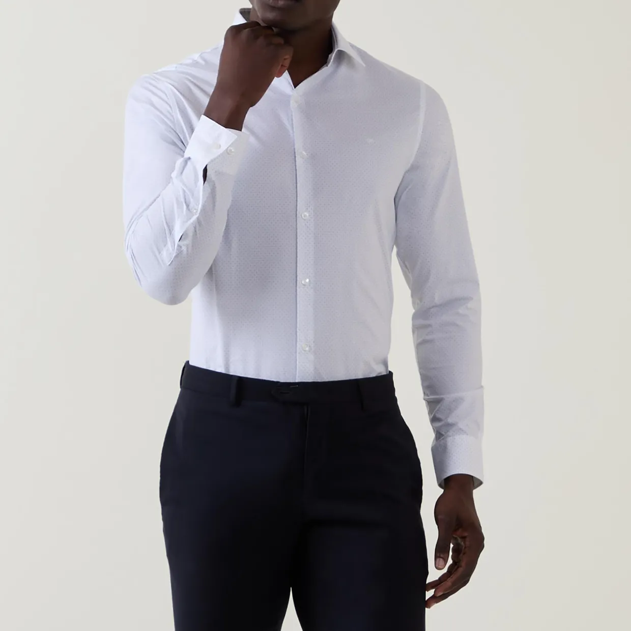 Geometric Single Cuff Formal Shirt