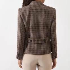 Gerusia Double-Breasted Check Blazer