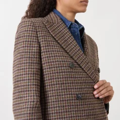 Gerusia Double-Breasted Check Blazer
