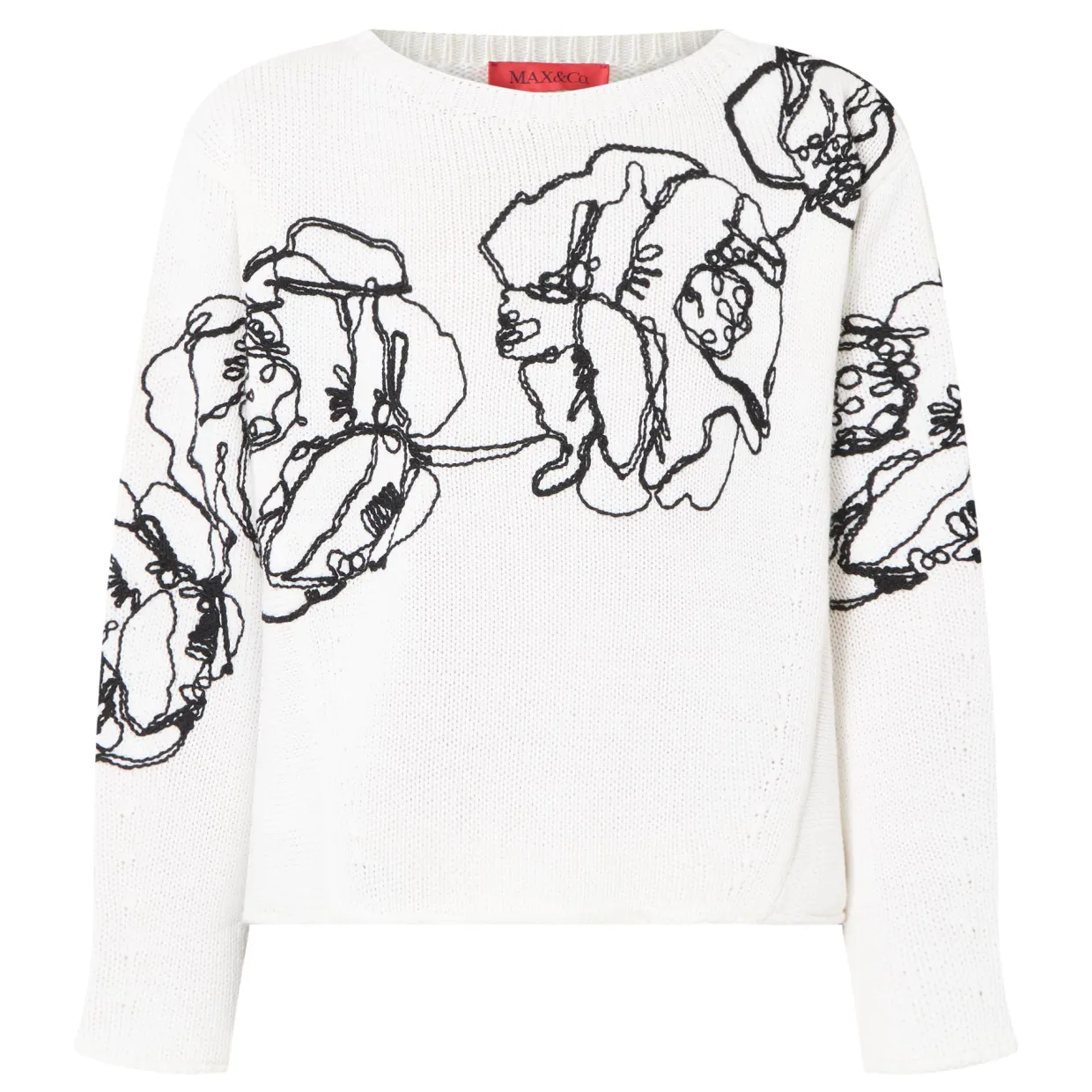Ghiaia Flower Cropped Sweater