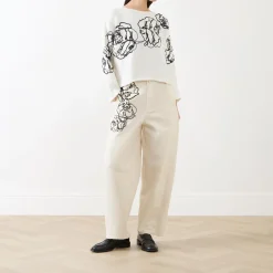Ghiaia Flower Cropped Sweater