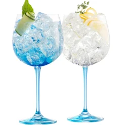 Gin & Tonic Set of Two Glasses - Blue
