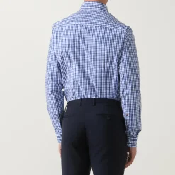 Gingham Check Single-Cuff Shirt