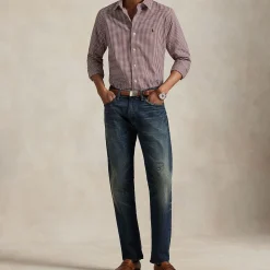 Gingham Check Stretch Shirt