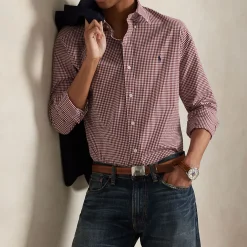 Gingham Check Stretch Shirt
