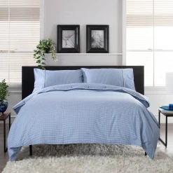 Gingham Duvet Set Blue/White