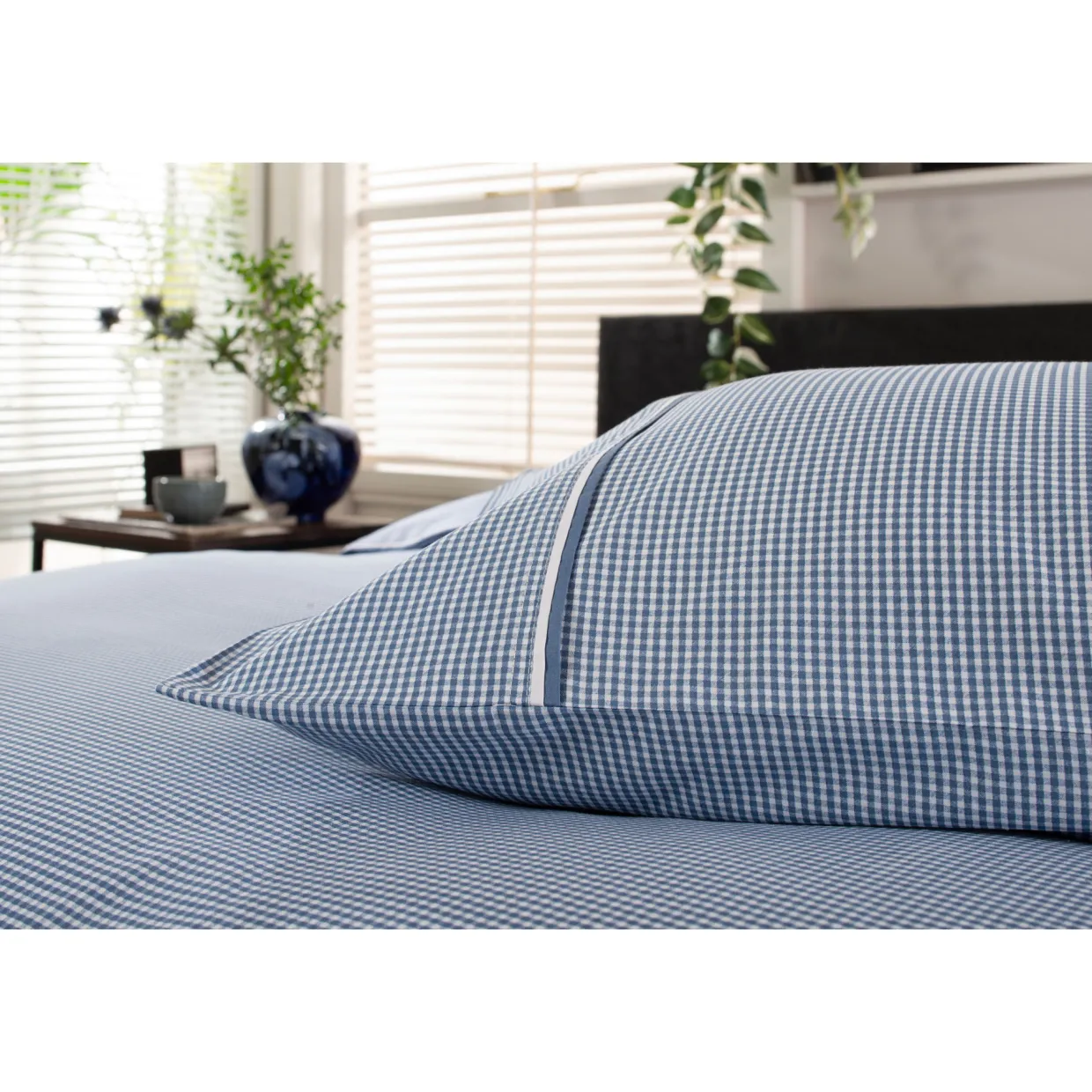 Gingham Duvet Set Blue/White