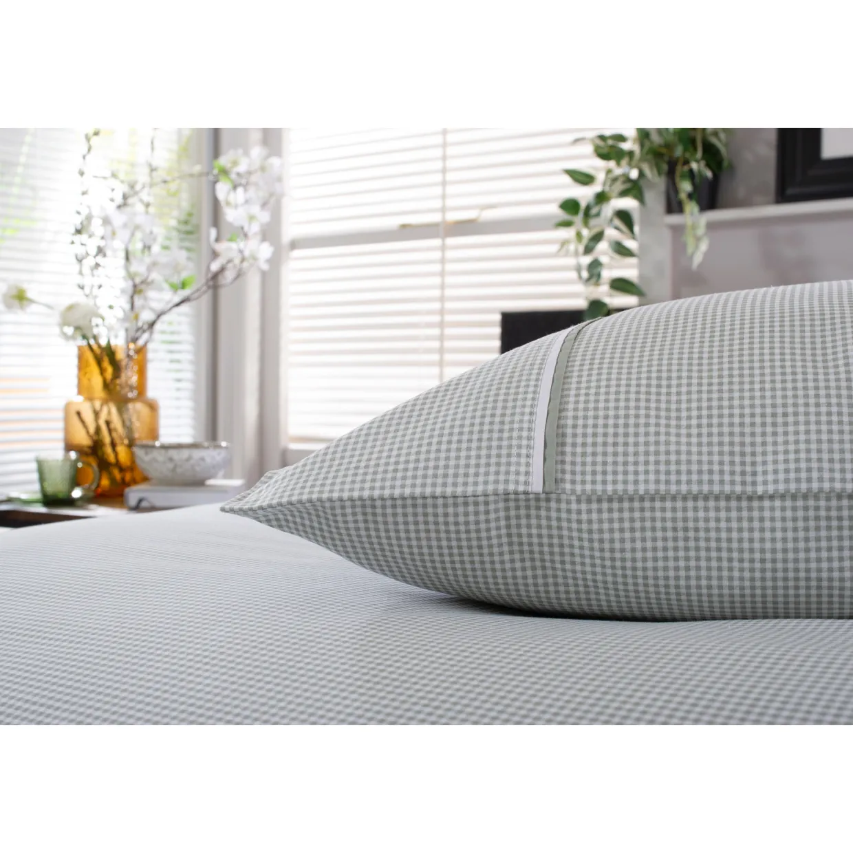 Gingham Duvet Set Green