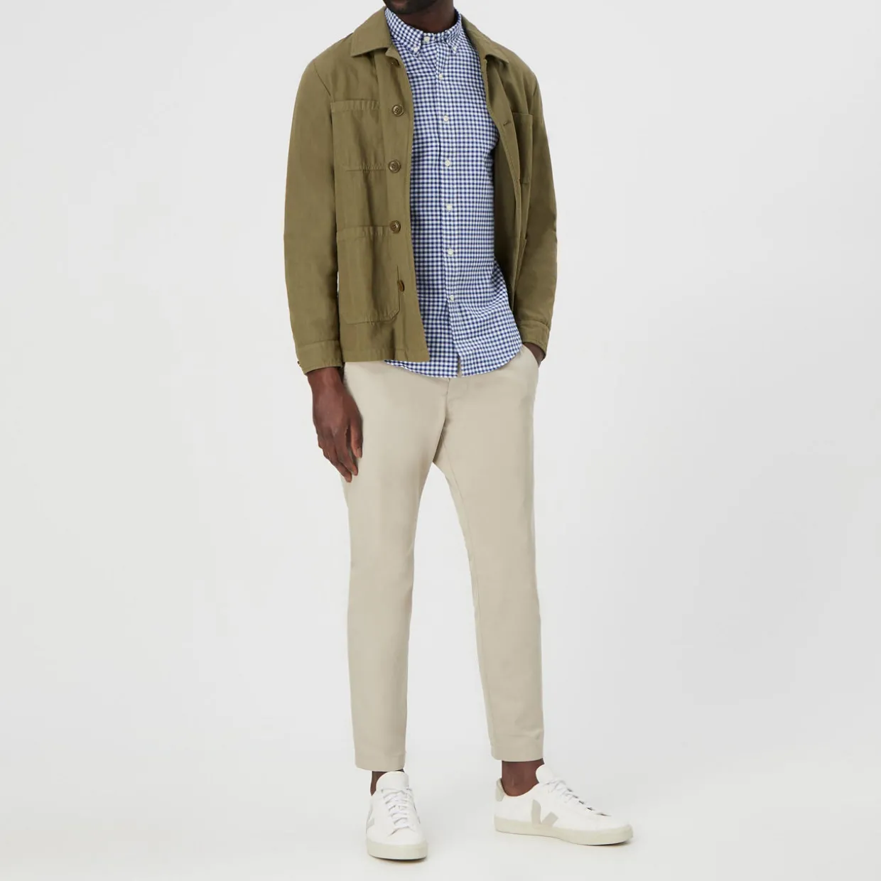 Gingham Slim Fit Oxford Shirt