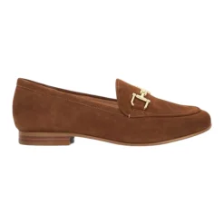 Glair Suede Snaffle Trim Loafers