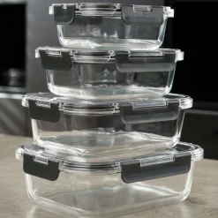 Glass Containers Set of Four