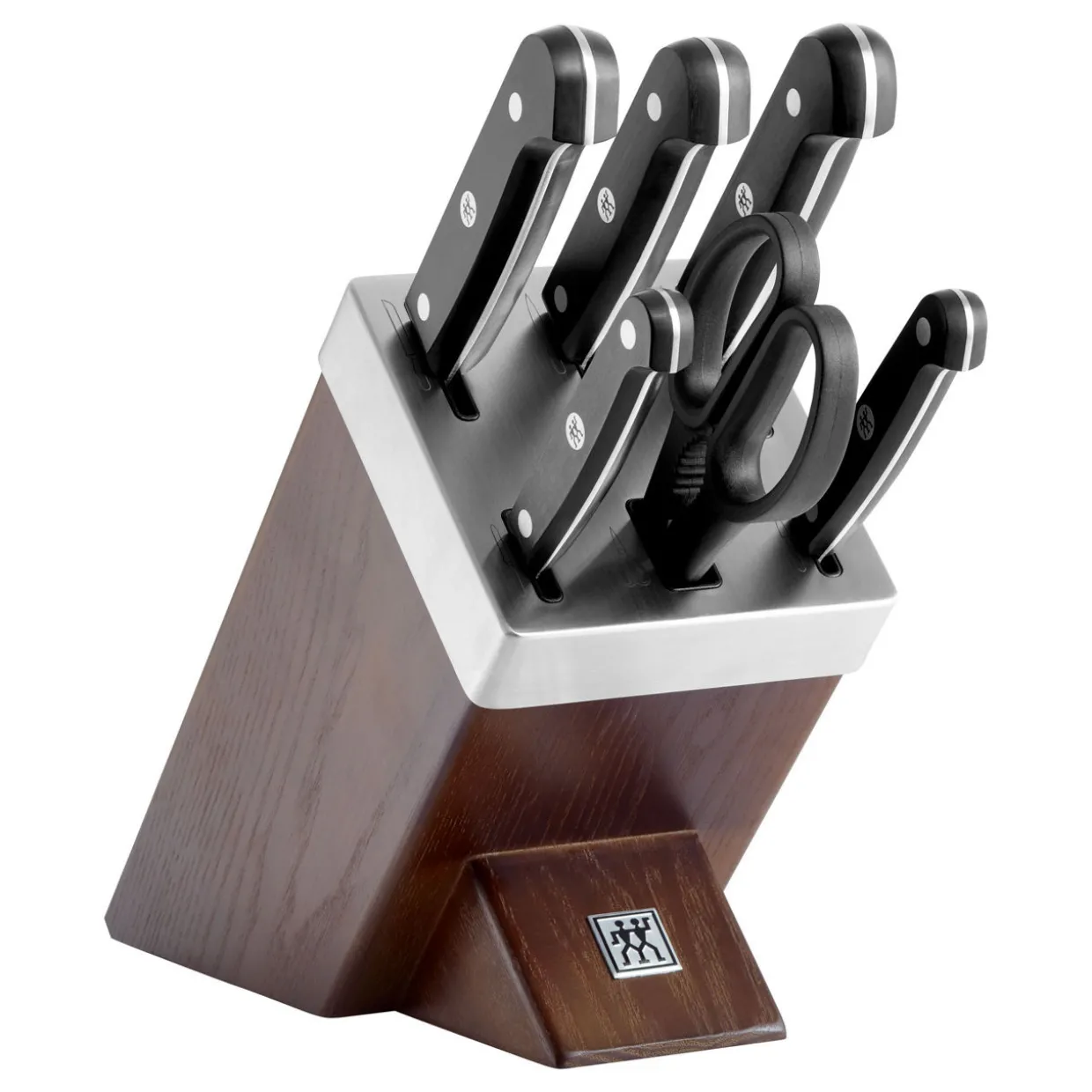 Gourmet 7pcs Chocolate Ash Knife Block Set with KiS Technology