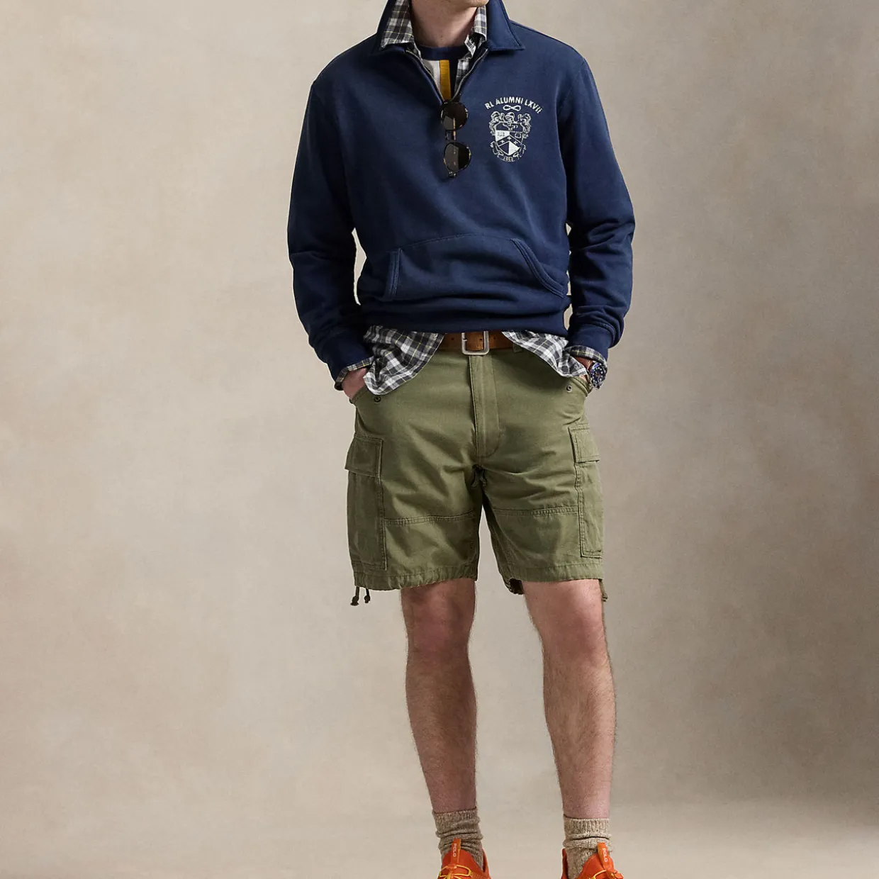 Graphic Quarter-Zip Fleece Sweatshirt