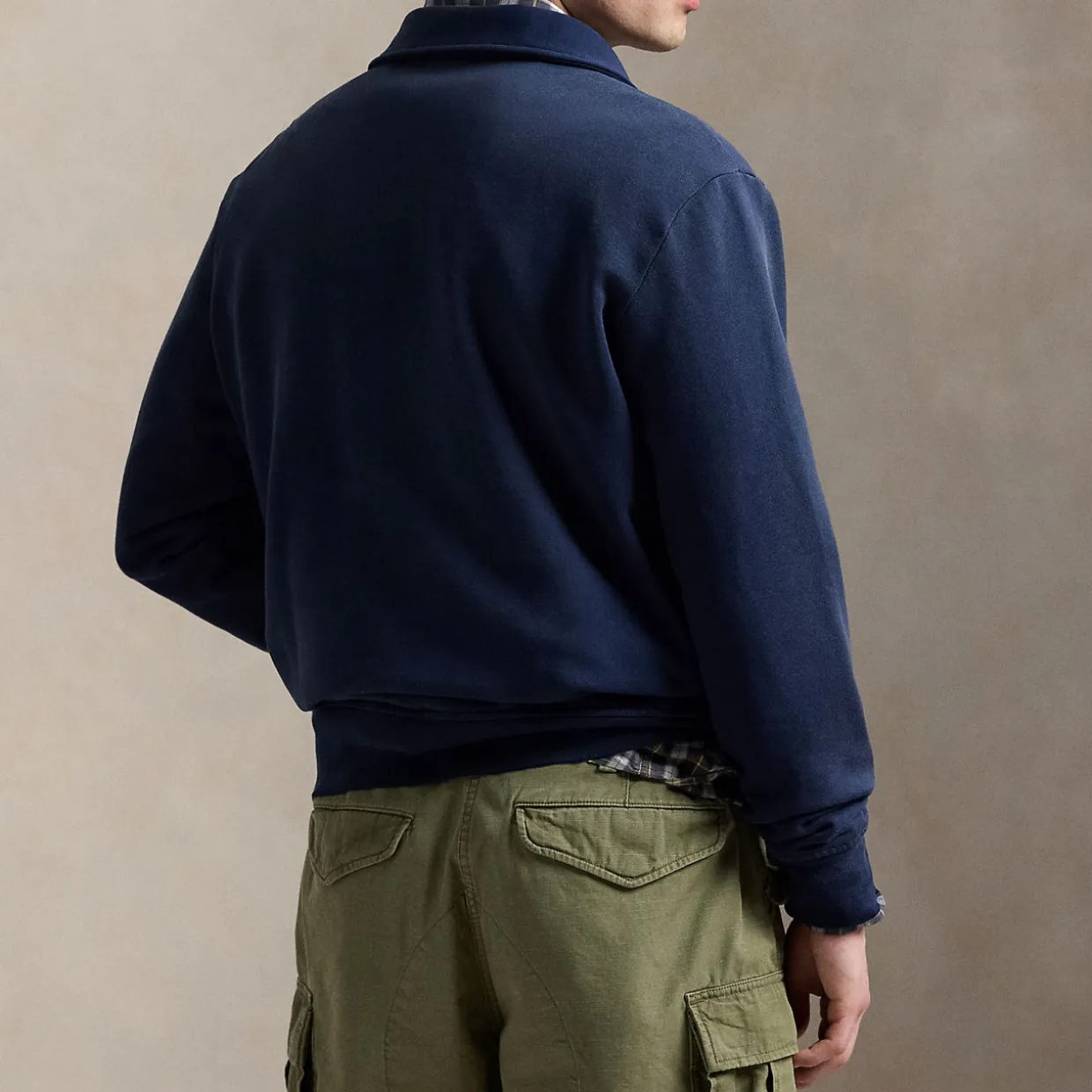 Graphic Quarter-Zip Fleece Sweatshirt