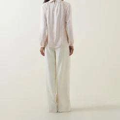 Gwyneth Blouson-Sleeve Blouse