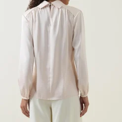 Gwyneth Blouson-Sleeve Blouse