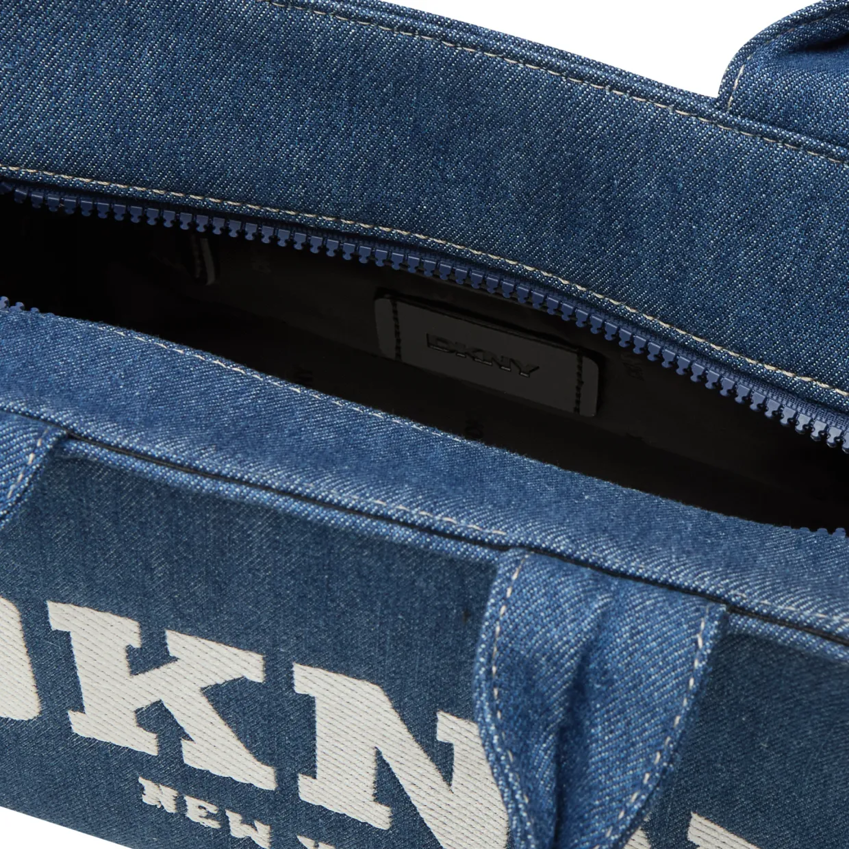 Hadlee Logo Denim Small Tote Bag