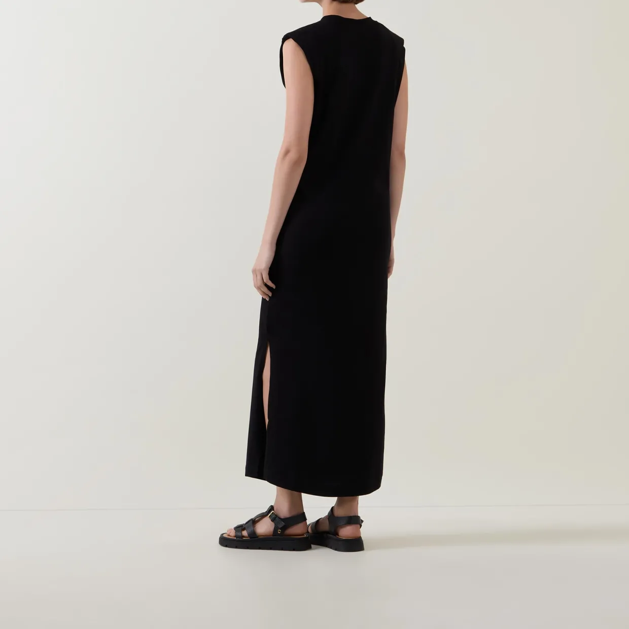 Haley Side Slit Flared Dress