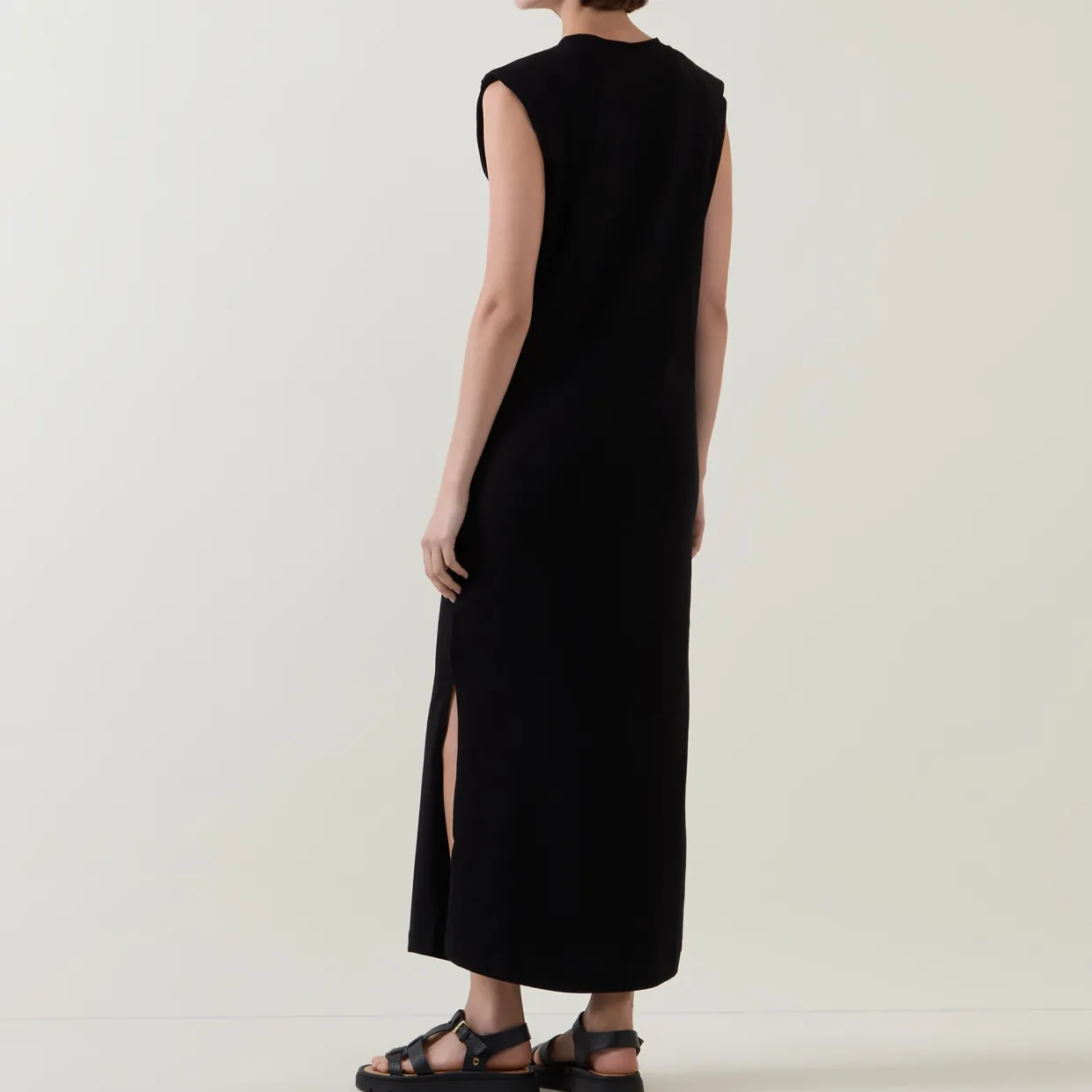 Haley Side Slit Flared Dress