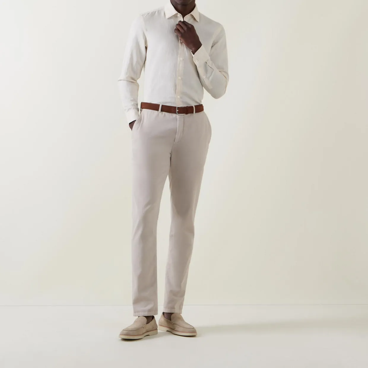 Hank Contrast Trim Single Cuff Shirt