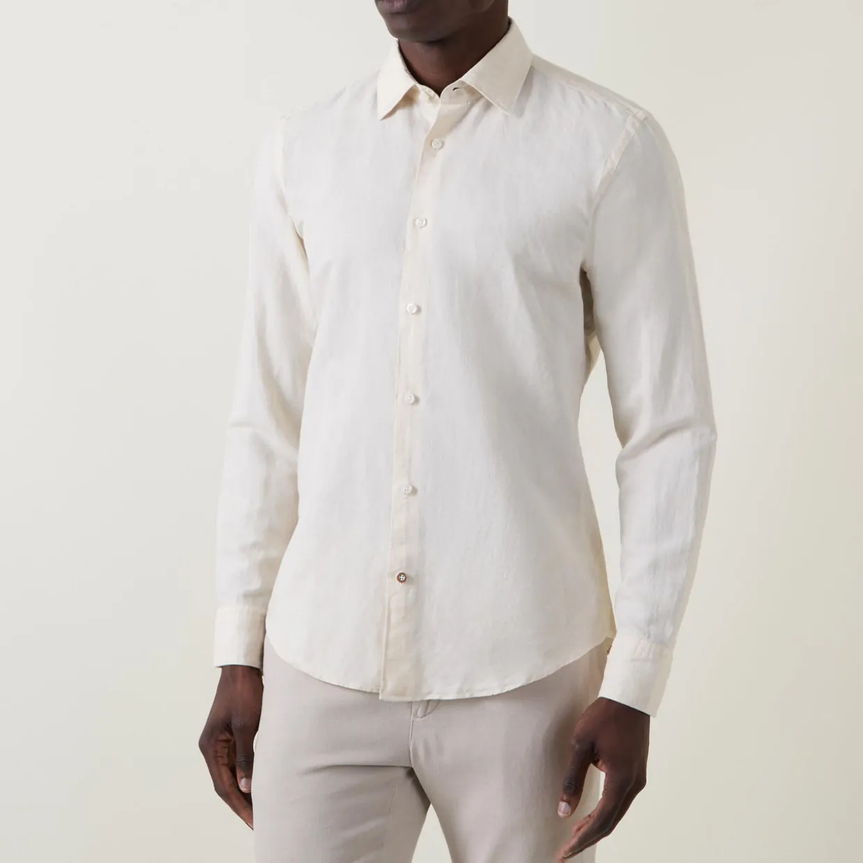 Hank Contrast Trim Single Cuff Shirt