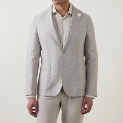Hanry Micro Check Single-Breasted Jacket