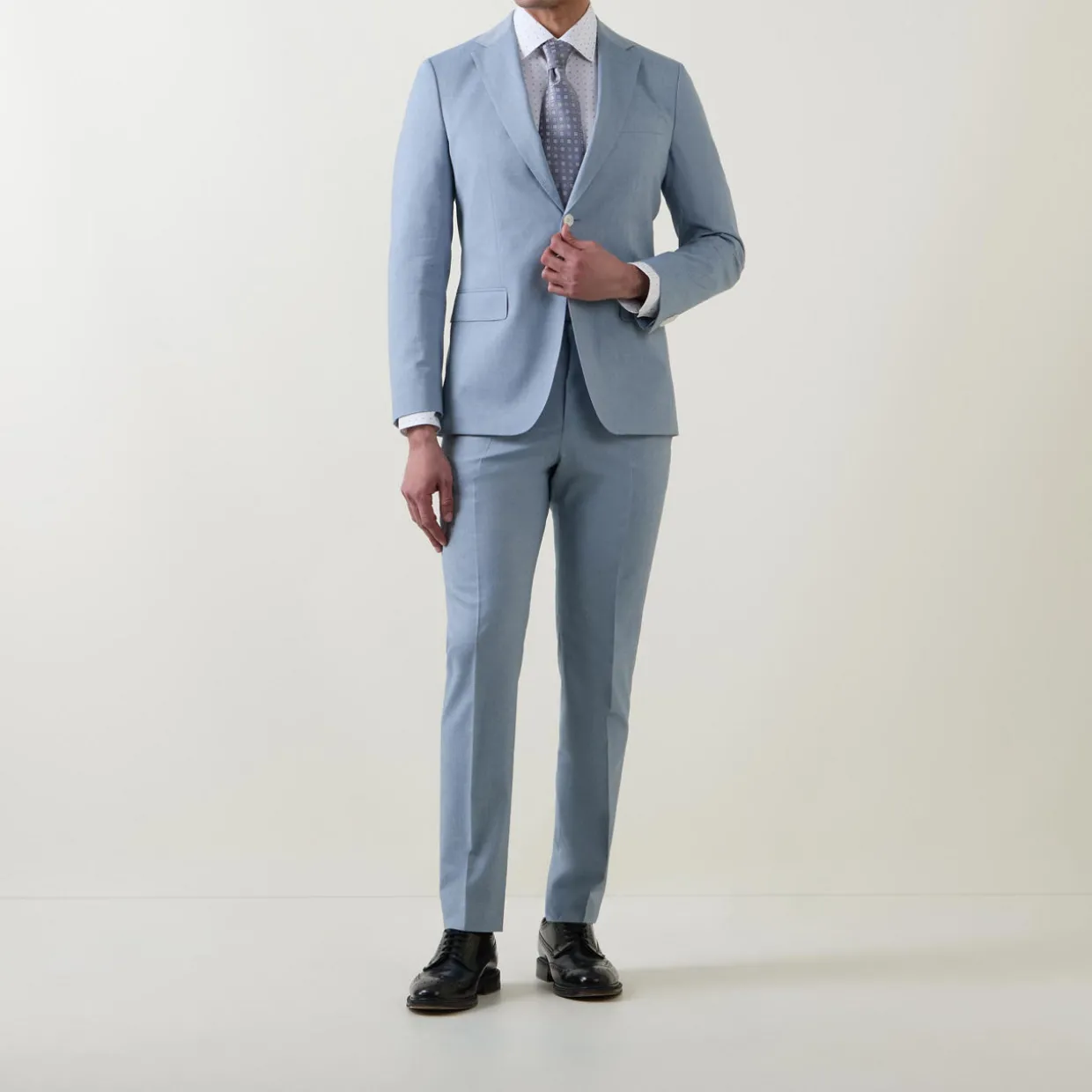 Hanry Single-Breasted Micro Pattern Suit Jacket
