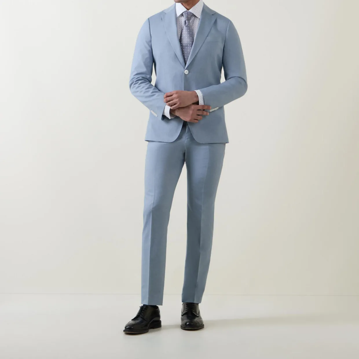Hanry Single-Breasted Micro Pattern Suit Jacket