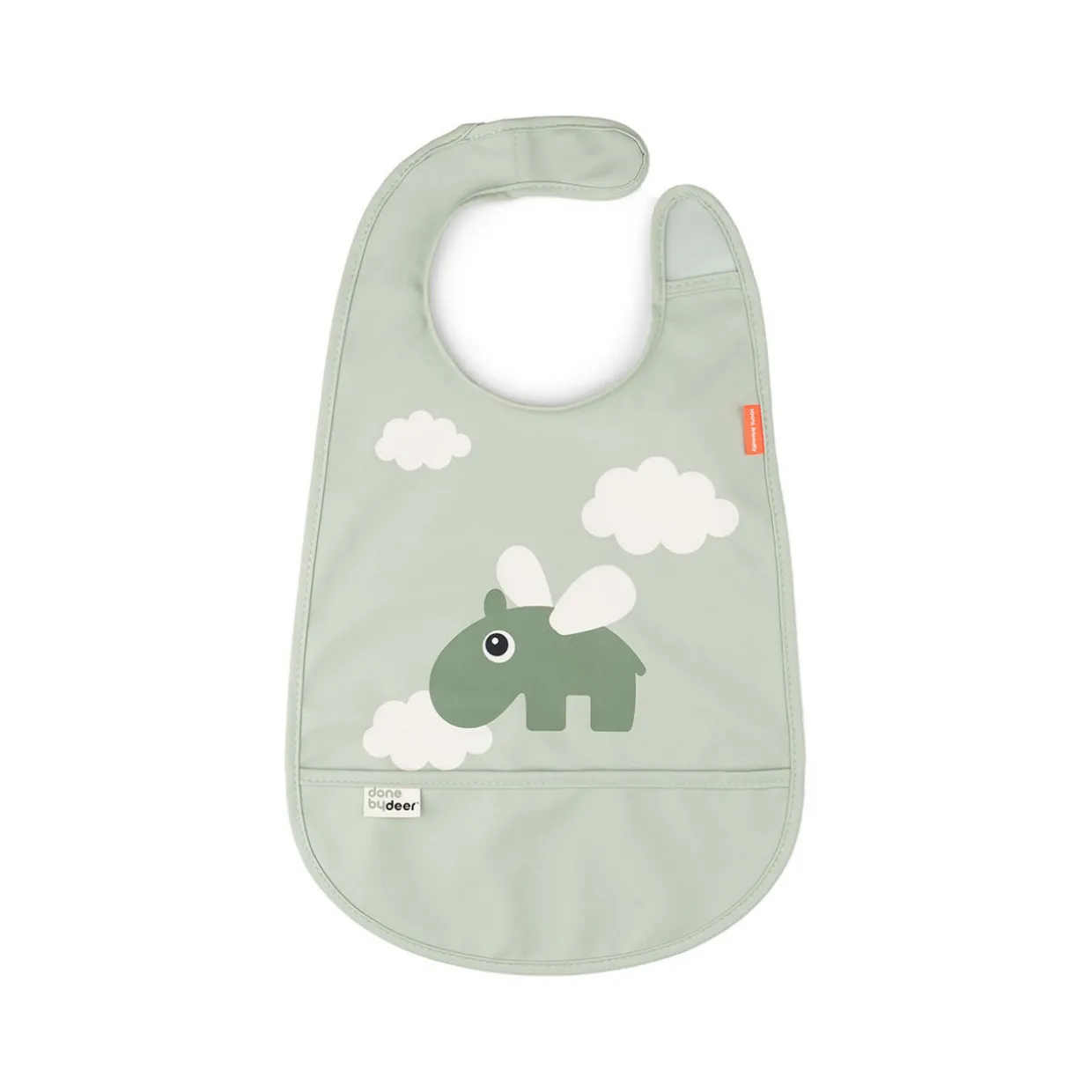 Happy Clouds Bib Green