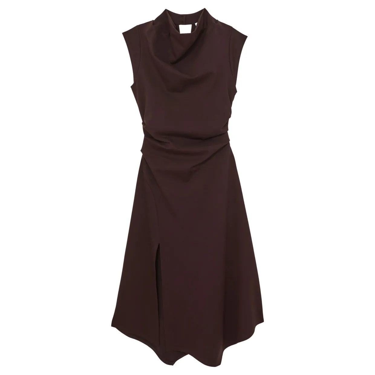 Harlan Draped Asymmetric Flared Dress