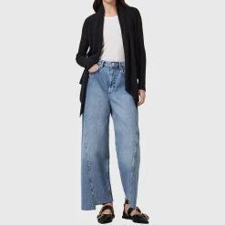 Harper Draped Open-Front Cardigan