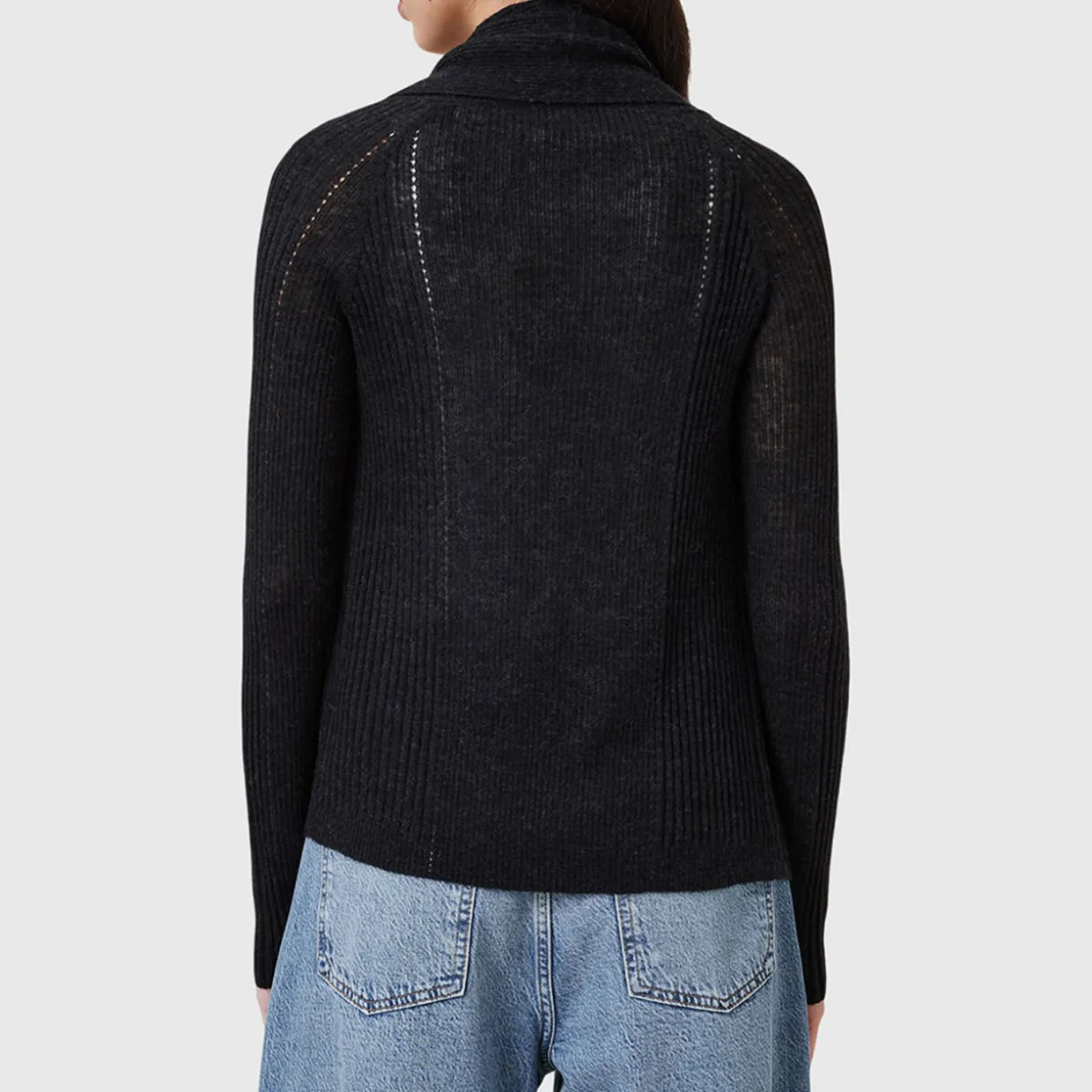 Harper Draped Open-Front Cardigan