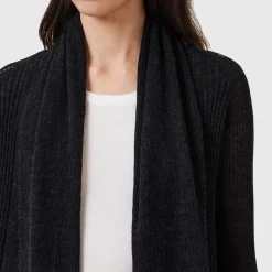 Harper Draped Open-Front Cardigan