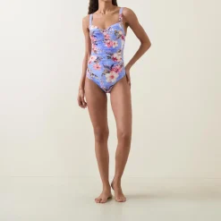 Hawaii Ruched Floral Swimsuit