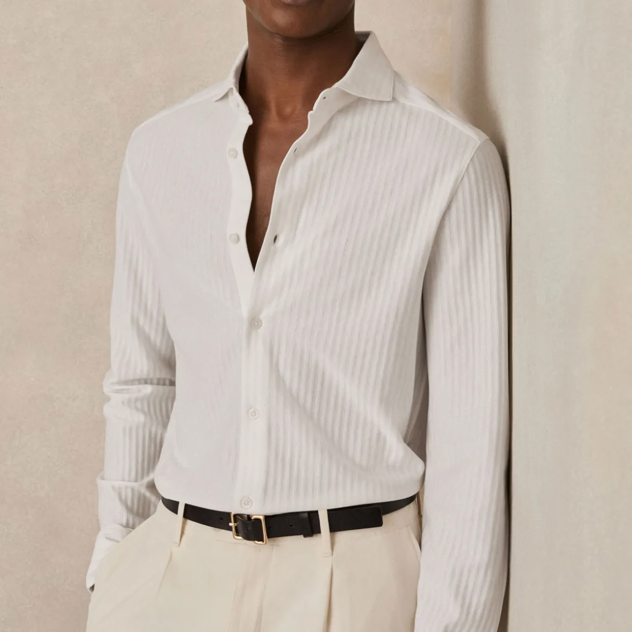 Hayes Stripe-Jacquard Shirt