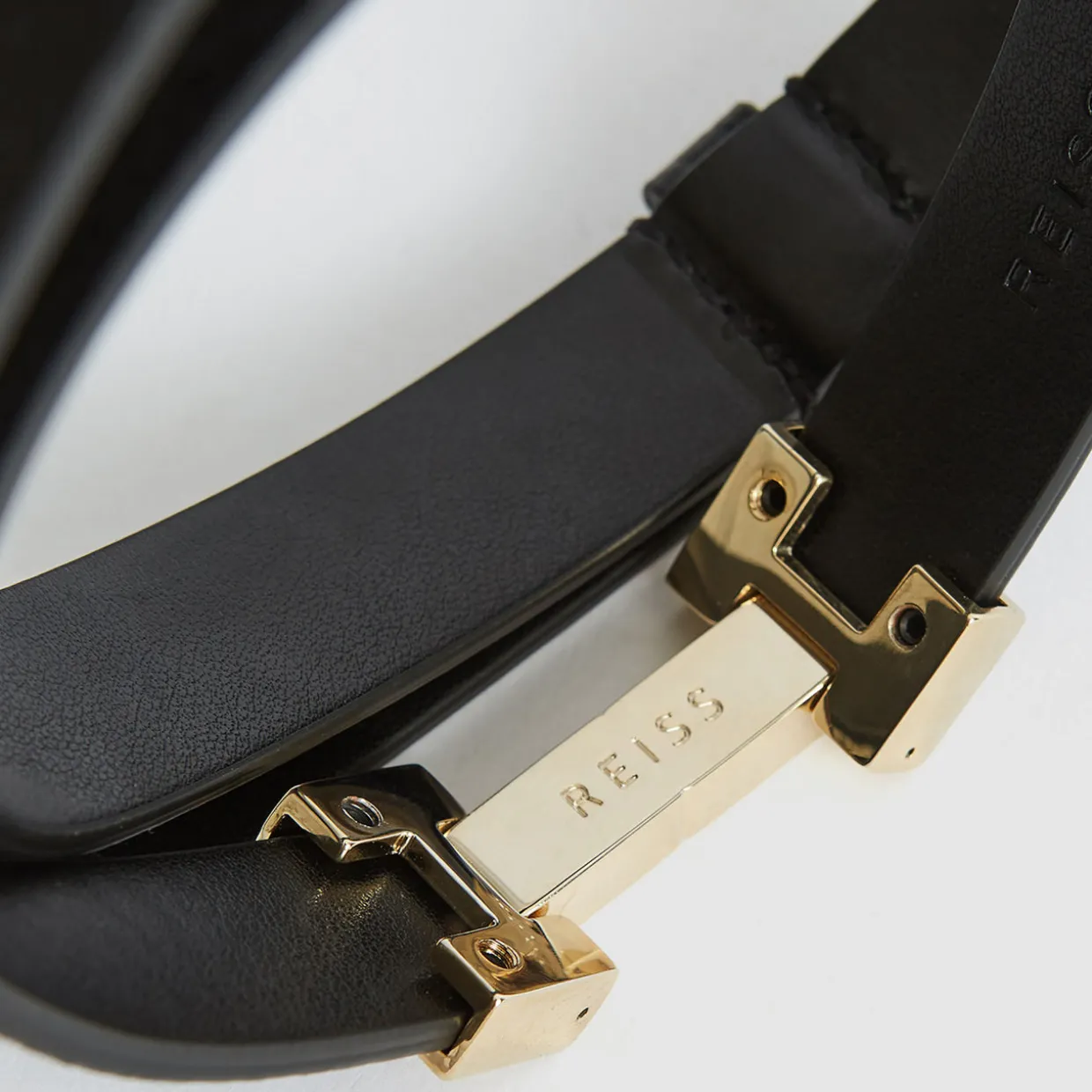 Hayley Textured Narrow Leather Belt