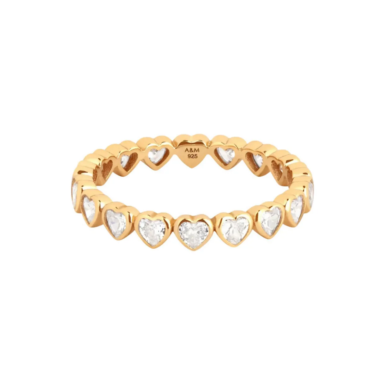 Heart Bezel Band Ring