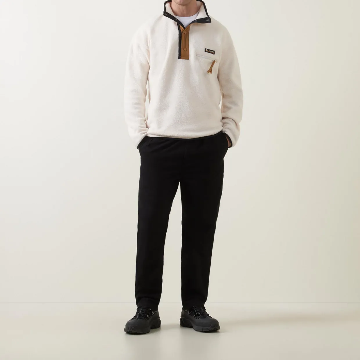 Helvetia Half-Snap Logo Fleece Sweatshirt